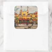 "The Colony Hotel, Delray Beach, Florida"-Aufklebe Quadratischer Aufkleber (Tasche)