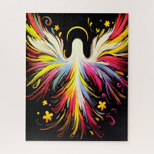 The Colorful Abstract Floating Angel Puzzle (Vertikal)