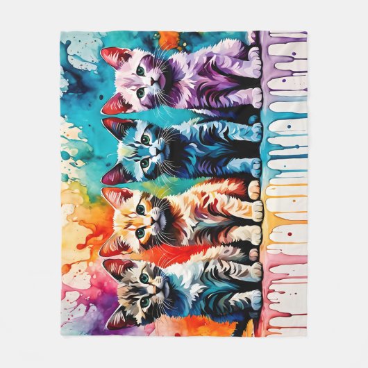 The Colorful Quartet: Paws and Paint! Fleecedecke (Vorderseite)