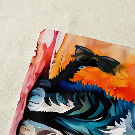 The Colorful Quartet: Paws and Paint! Strandtuch (Beispiel)