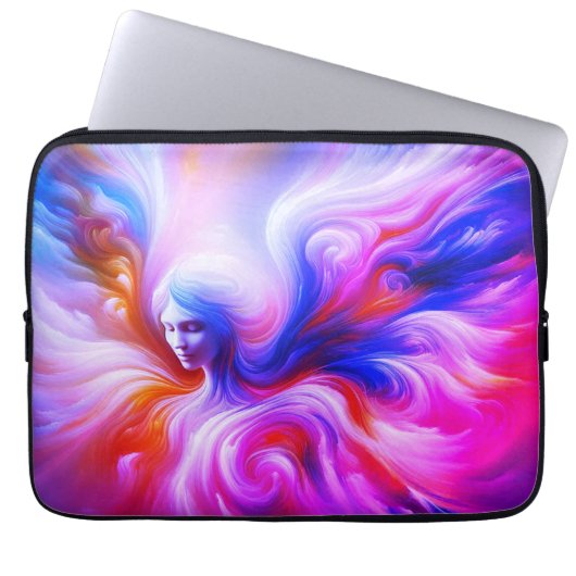 The Colorful Wispy Angel on Front of a Laptopschutzhülle (Vorderseite)