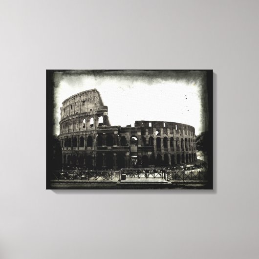 The Colosseum in Black and White Leinwanddruck (Vorderseite)