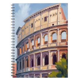 The Colosseum Rome Watercolor Travel Notizblock