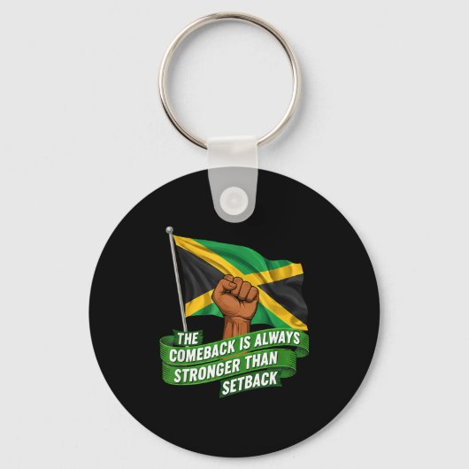 The Comeback Is Always Stronger Jamaica Strong Fla Schlüsselanhänger (Vorderseite)