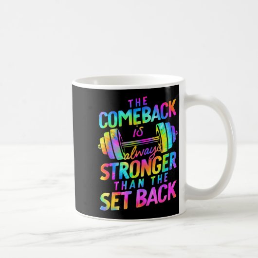 The Comeback Is Always Stronger Than The Set Back Kaffeetasse (Rechts)