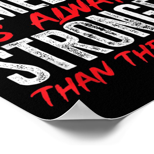 The Comeback Is Always Stronger Than The Setback M Poster (Ecke)