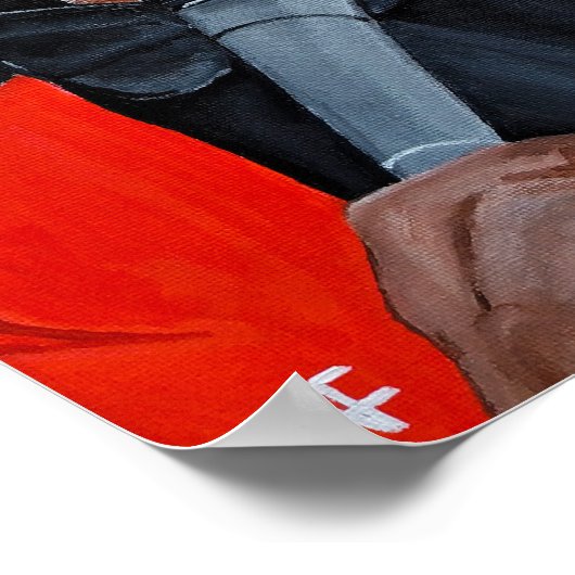 The Comedian Painting by Alfred Fox Poster (Ecke)