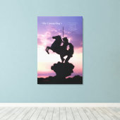 "The Coming King"® Silouette Canvas Print Leinwanddruck (Insitu (Holzboden))