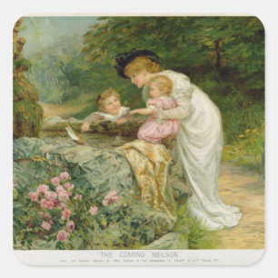 The Coming Nelson, from the Pears Annual, 1901 Quadratischer Aufkleber