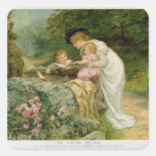 The Coming Nelson, from the Pears Annual, 1901 Quadratischer Aufkleber (Vorderseite)