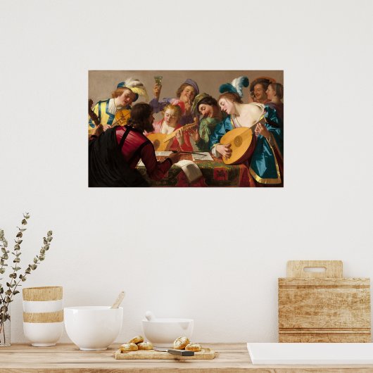 The Concert - Gerrit van Honthorst Fine Art Poster (Küche)