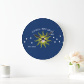 The Conch Republic Flag Große Wanduhr (Zuhause)