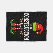 The Construction Elf Christmas Family Matching Paj Fleecedecke (Vorderseite (Horizontal))