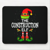 The Construction Elf Christmas Family Matching Paj Mousepad (Vorne)