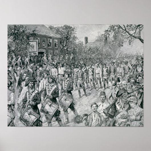 The Continental Army Marching Down the Old Poster (Vorne)
