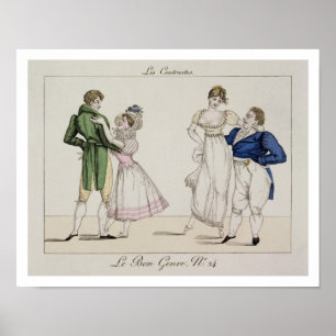 The Contrasts, Platte 24 von 'Le Bon Genre', 1811 Poster