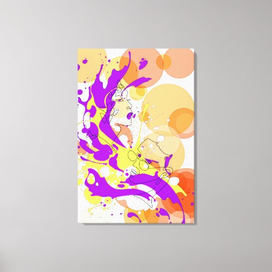"The Conversation" große bunte Abstrakt Leinwanddruck (Vorderseite)