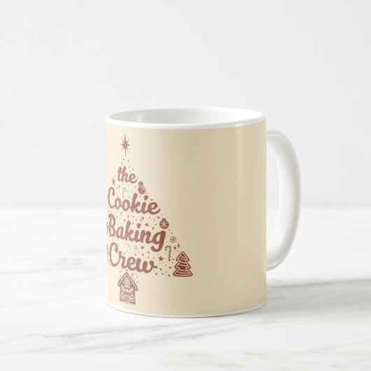 The Cookie Baking Crew Christmas Tree Design Kaffeetasse (VorderseiteRechts)