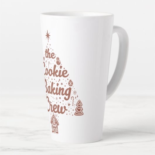 The Cookie Baking Crew Christmas Tree Design Milchtasse (Rechte Ecke)