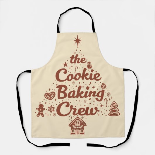 The Cookie Baking Crew Christmas Tree Design Schürze (Vorderseite)