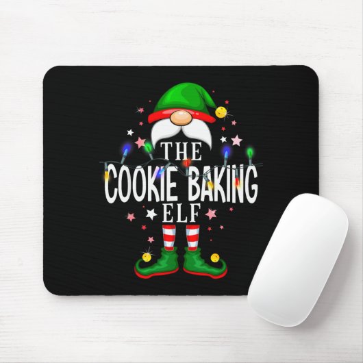 The Cookie Baking Elf Christmas Family Pajama Part Mousepad (Mit Mouse)