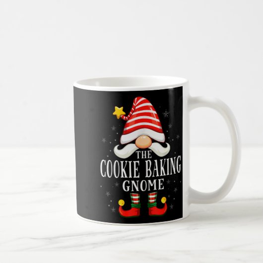 The Cookie Baking Gnome Christmas Group Family Paj Kaffeetasse (Rechts)