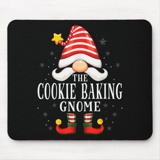 The Cookie Baking Gnome Christmas Group Family Paj Mousepad (Vorne)