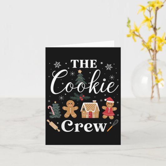 The Cookie Crew Christmas Baking Cookie Lover Kids Karte (Gelbe Blume)