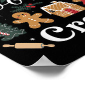 The Cookie Crew Christmas Baking Cookie Lover Kids Poster (Ecke)