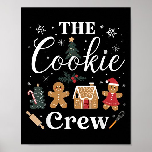 The Cookie Crew Christmas Baking Cookie Lover Kids Poster (Vorne)