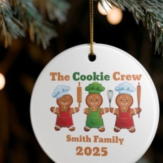 The cookie crew gingerbread  keramik ornament