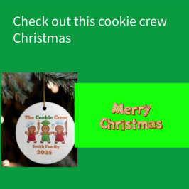 The cookie crew gingerbread keramik ornament