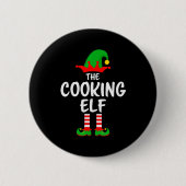 The Cooking Elf Matching Family Christmas  Button (Vorderseite)
