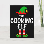 The Cooking Elf Matching Family Christmas Karte (Vorderseite)