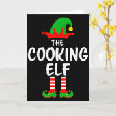 The Cooking Elf Matching Family Christmas Karte (Gelbe Blume)