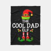 The Cool Dad Elf Christmas Family Matching Pajama  Fleecedecke (Vorderseite)