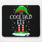 The Cool Dad Elf Christmas Family Matching Xmas Da Mousepad (Vorne)