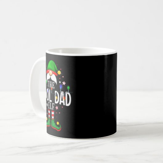 The Cool Dad Elf Christmas Family Pajama Party Kaffeetasse (Vorderseite Links)