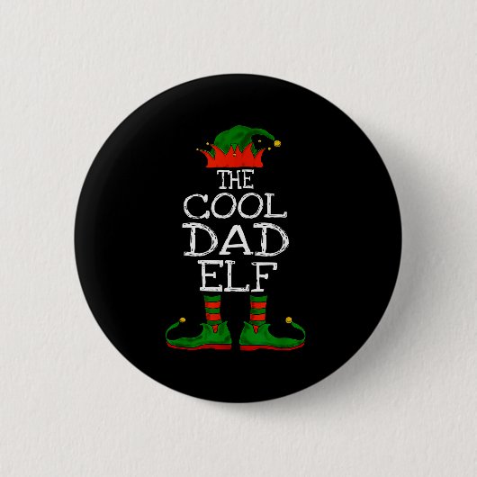 The Cool Dad Elf Family Matching Funny Christmas G Button (Vorderseite)