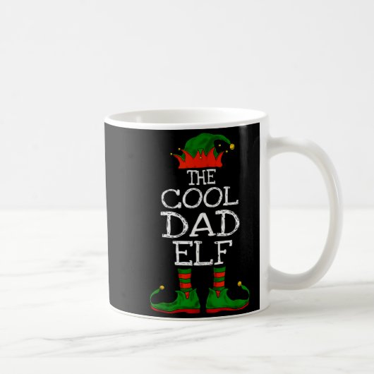 The Cool Dad Elf Family Matching Funny Christmas G Kaffeetasse (Rechts)
