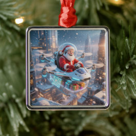 The Coolest Sci-Fi Santa Ornament Aus Metall