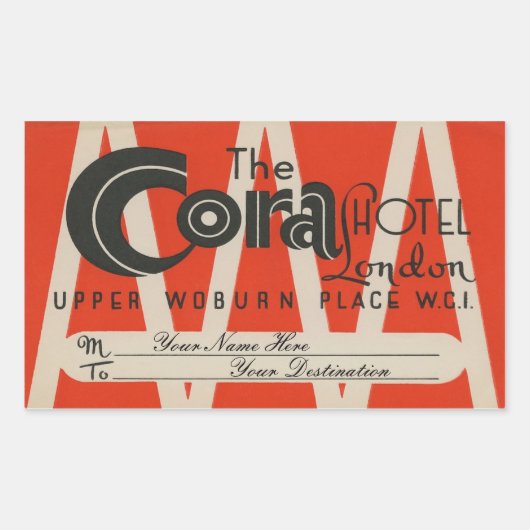 The Cora Hotel Rechteckiger Aufkleber (Vorderseite)