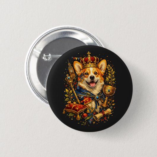 The Corgi King Button (Vorne & Hinten)