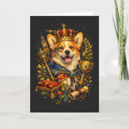 The Corgi King Feiertagskarte