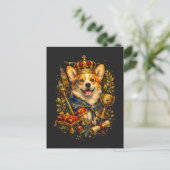 The Corgi King Postkarte (Stehend Vorderseite)