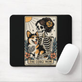 The Corgi Mom Tarot Card Skeleton Gothic Dog Mousepad (Mit Mouse)