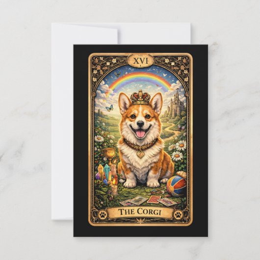 The Corgi Tarot Card Dankeskarte (Vorderseite)