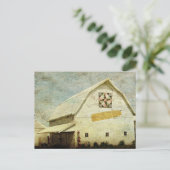 The Corn Barn Washington County Iowa Retro Crackle Postkarte (Stehend Vorderseite)