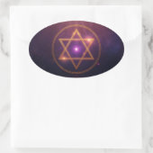 The Cosmic Star of Enlightened Balance Ovaler Aufkleber (Tasche)
