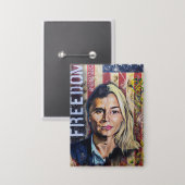 The Cost of Freedom - American Patriot Artwork Button (Vorderseite/Rückseite)